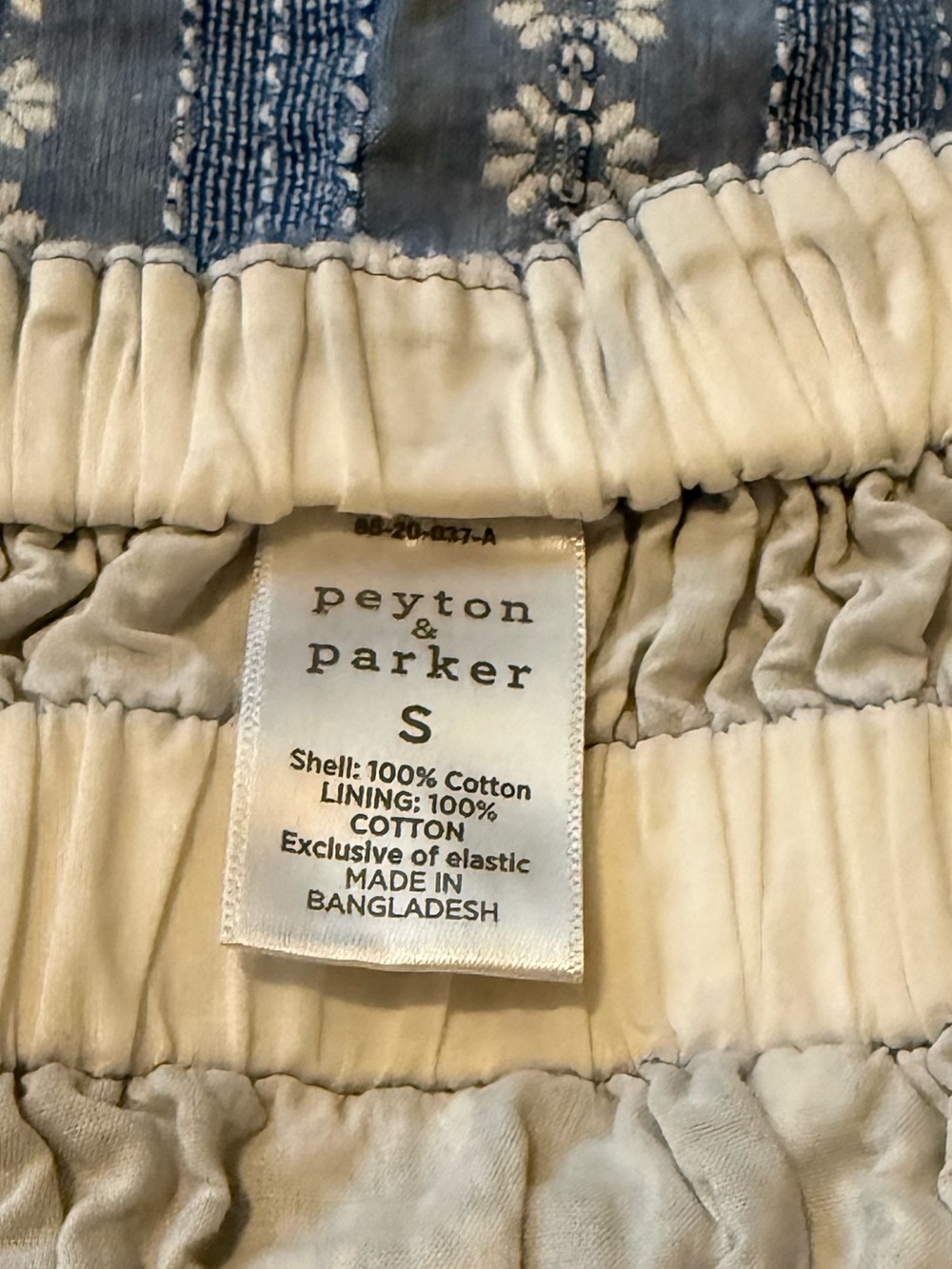 Peyton & Parker Chambray Floral Embroidered Flutter Sleeve Mini Dress Small - Picture 10 of 12